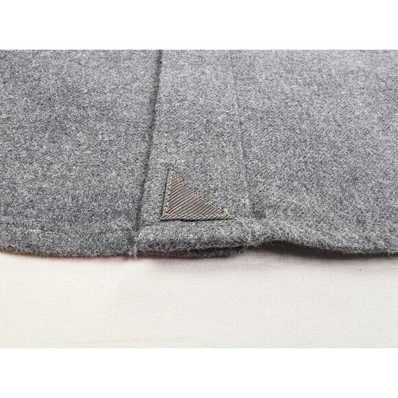 Untuckit Size Large Mens Gray Flannel Pocket Long Sleeve Logo Cotton Shirt - Picture 6 of 10